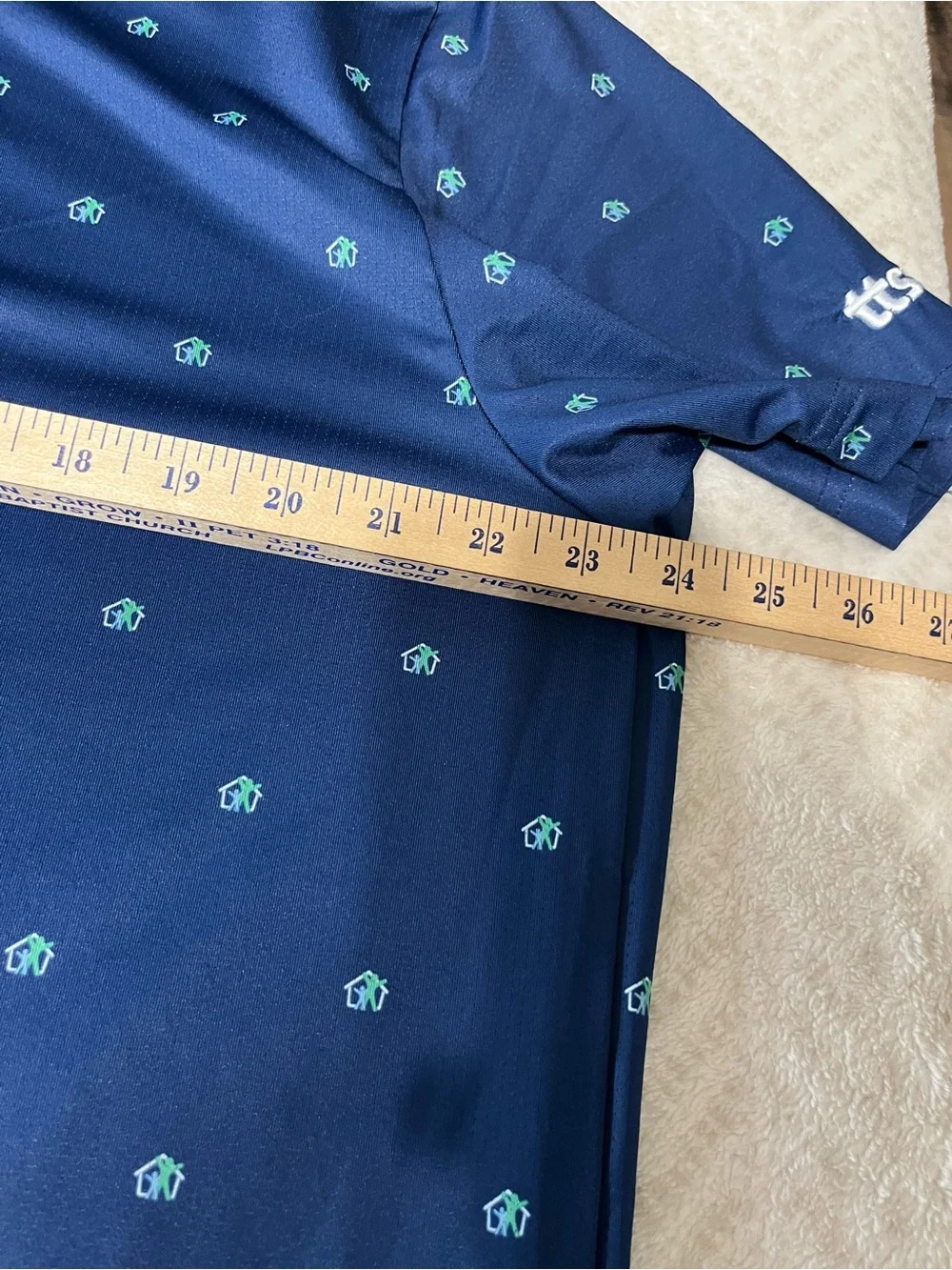 Adidas Men’s Navy Polo with Mint Micro-Print XL